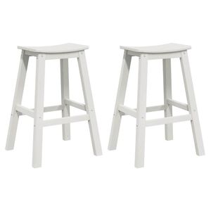 vidaXL Tabouret de bar 2 pc Blanc 52 x 43 x 73,5 cm HDPE