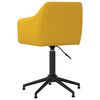 vidaXL Chaises pivotantes &agrave; manger lot de 2 Jaune Velours