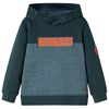vidaXL Sweatshirt &agrave; capuche pour enfants vert fonc&eacute; 92