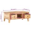 vidaXL Table basse 100x55x40 cm Bois de manguier brut