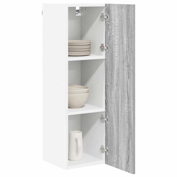 vidaXL Armoire suspendue avec stockage Gris Sonoma 30 x 31 x 100 cm