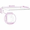 vidaXL Auvent r&eacute;tractable manuel Multicolore 400 &times; 300 cm
