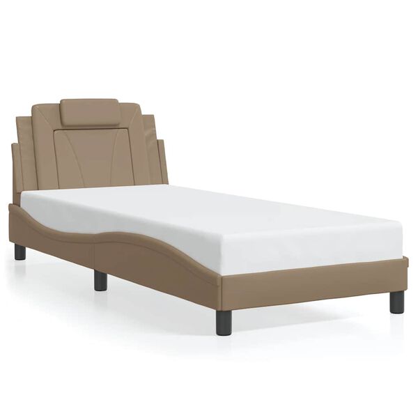 vidaXL Cadre de lit Viana sans matelas cappuccino 80x200 cm similicuir