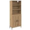 vidaXL Haut Armoire Ch&ecirc;ne artisanal 69,5 x 32,5 x 180 cm