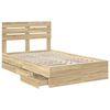 vidaXL Cadre de lit Ch&ecirc;ne Sonoma 120 x 190 cm Bois Ing&eacute;nierie
