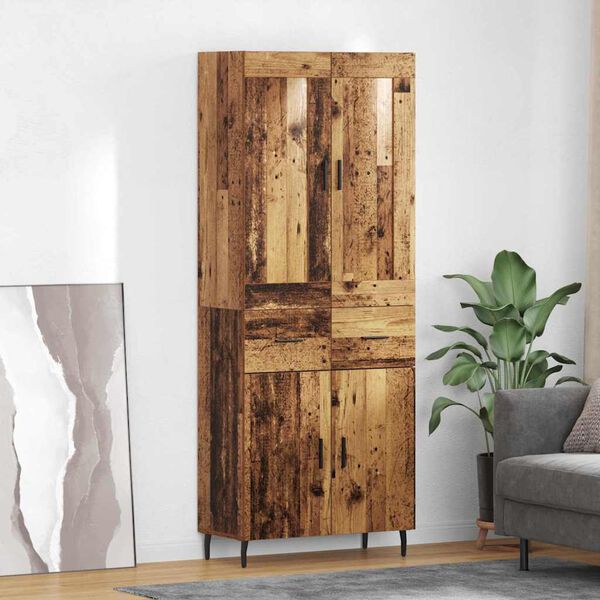 vidaXL Haut Armoire avec tiroir 2 pcs Bois ancien Bois d'ing&eacute;nierie