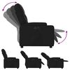 vidaXL Fauteuil inclinable &eacute;lectrique Noir Similicuir