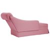 vidaXL Fauteuil long avec traversin et accoudoir droit rose velours