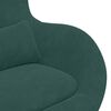 vidaXL Fauteuil &oelig;uf Vert fonc&eacute; 63 x 73 x 90 cm Velours
