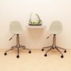 vidaXL Chaises pivotantes &agrave; manger lot de 2 cr&egrave;me tissu