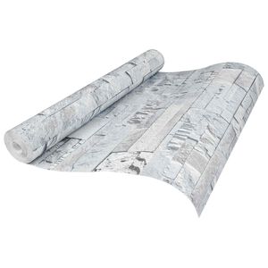 vidaXL Papier peint en pierre 3D Gris clair 10 x 0,53 m