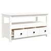 vidaXL Table basse Blanc 102x49x55 cm Bois massif de pin