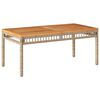 vidaXL Salon de jardin avec coussins 4pcs m&eacute;lange beige r&eacute;sine tress&eacute;e