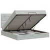 vidaXL Lit ottoman avec matelas Gris clair 160 x 200 cm Velours