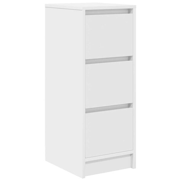 vidaXL Buffet blanc 29,5x34x76 cm bois d'ing&eacute;nierie