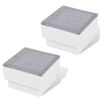 vidaXL Lampes enterr&eacute;es &agrave; LED 2 pcs 100x100x68 mm