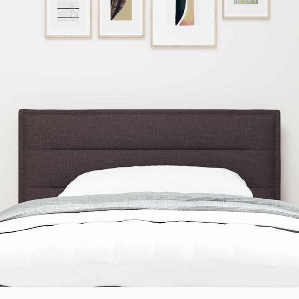 vidaXL Tête de lit LED Montage mural Marron foncé 80 cm tissu