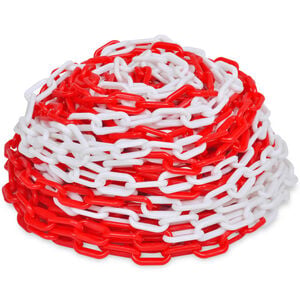 vidaXL Cha&icirc;ne d'avertissement Rouge et blanc