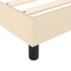 vidaXL Sommier &agrave; lattes de lit avec matelas Cr&egrave;me 100x200 cm Tissu