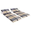 vidaXL Sommiers &agrave; lattes sans matelas 2 pcs avec 42 lattes 70x200 cm