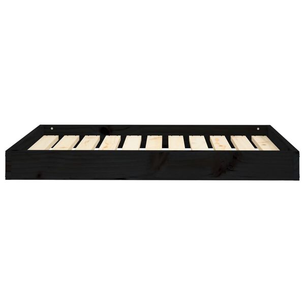 vidaXL Lit pour chien Noir 91,5x64x9 cm Bois de pin solide