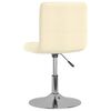 vidaXL Tabouret de bar pivotant Crème Tissu