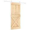 vidaXL Porte coulissante 85 x 210 cm Bois de pin massif (non trait&eacute;)
