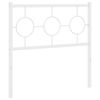 vidaXL Tête de lit métal blanc 90 cm