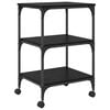 vidaXL Support d'imprimante Ch&ecirc;ne noir 50 x 41 x 75 cm