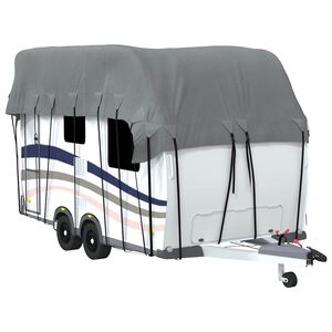 vidaXL Housse de toit de caravane gris tissu non tiss&eacute;