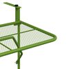 vidaXL Table de balcon Vert 60x40 cm Acier