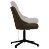 vidaXL Chaise pivotante de salle &agrave; manger Marron fonc&eacute; Tissu