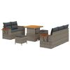 vidaXL Ensemble de canap&eacute; de jardin 8 pcs Gris polyrotin
