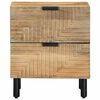 vidaXL Table de chevet marron 40x33x46 cm bois de manguier solide