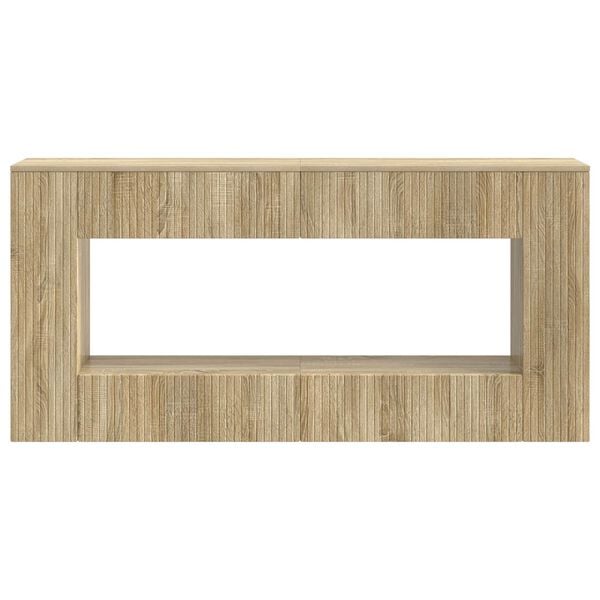 vidaXL Table console Ch&ecirc;ne Sonoma 155 x 29 x 74 cm Bois d&rsquo;ing&eacute;nierie