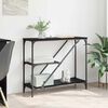 vidaXL Table console Ch&ecirc;ne noir 88,5 x 30 x 75 cm Bois d'ing&eacute;nierie