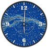 vidaXL Horloge murale et &eacute;chelles et aiguilles lumineuses bleu &Oslash;30 cm
