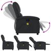vidaXL Fauteuil de massage inclinable noir cuir v&eacute;ritable