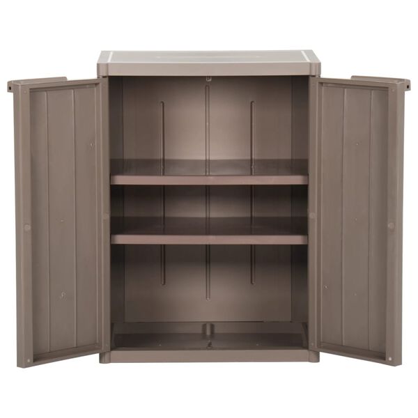 vidaXL Armoire de rangement jardin Marron 65x45x88cm PP Aspect de bois