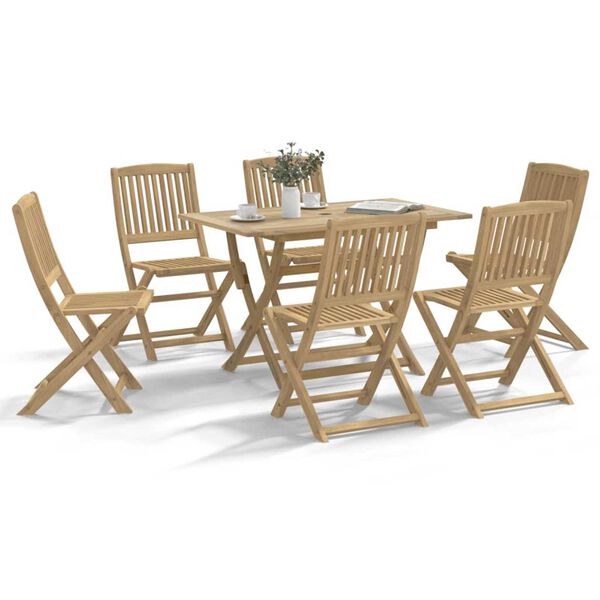 vidaXL Ensemble &agrave; manger de jardin 7 pcs Bois d'acacia solide