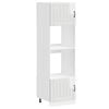 vidaXL Armoires de four 2 pi&egrave;ces "Lucca" Bois d'ing&eacute;nierie blanc brillant