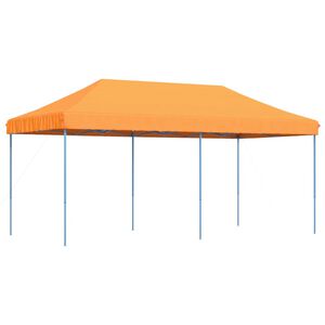 vidaXL Tente de f&ecirc;te Orange avec cadre bleu Tissu Oxford
