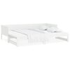 vidaXL Lit coulissant sans matelas blanc 2x(80x200)cm
