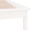 vidaXL Cadre de lit &agrave; LED sans matelas blanc 100x200 cm bois massif