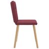 vidaXL Chaises &agrave; manger lot de 4 rouge bordeaux tissu