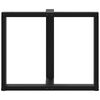 vidaXL Pieds de table &agrave; manger en T, 2 pi&egrave;ces, noir, 100 x 35 x (72-73) cm, acier