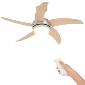 vidaXL Ventilateur de plafond avec lumi&egrave;re et t&eacute;l&eacute;commande &Oslash; 110 cm