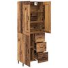 vidaXL Haut Armoire avec tiroir 2 pcs Bois ancien Bois d'ing&eacute;nierie