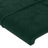 vidaXL T&ecirc;tes de lit 2 pcs Vert fonc&eacute; 90x5x78/88 cm Velours