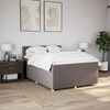 vidaXL Sommier &agrave; lattes de lit avec matelas Taupe 160x200 cm Tissu